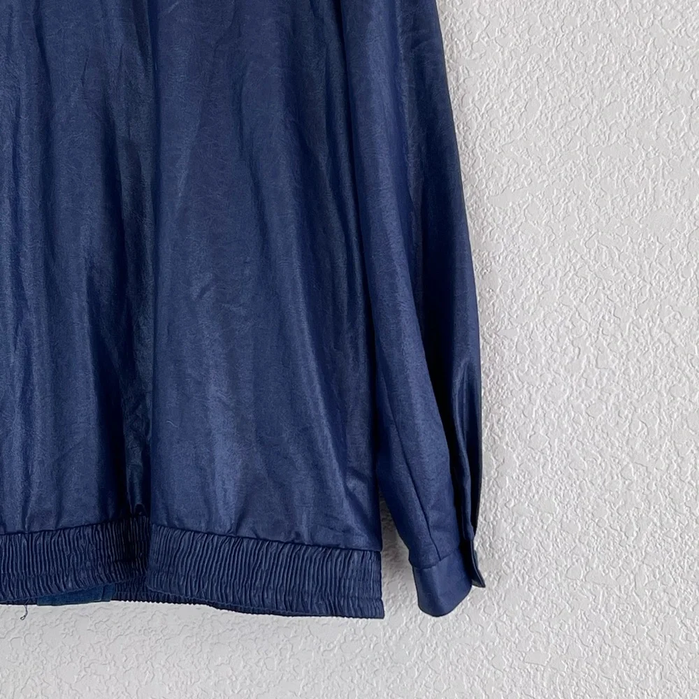 TJ | Vintage blue button front bomber lightweight jacket women’s sz extr…